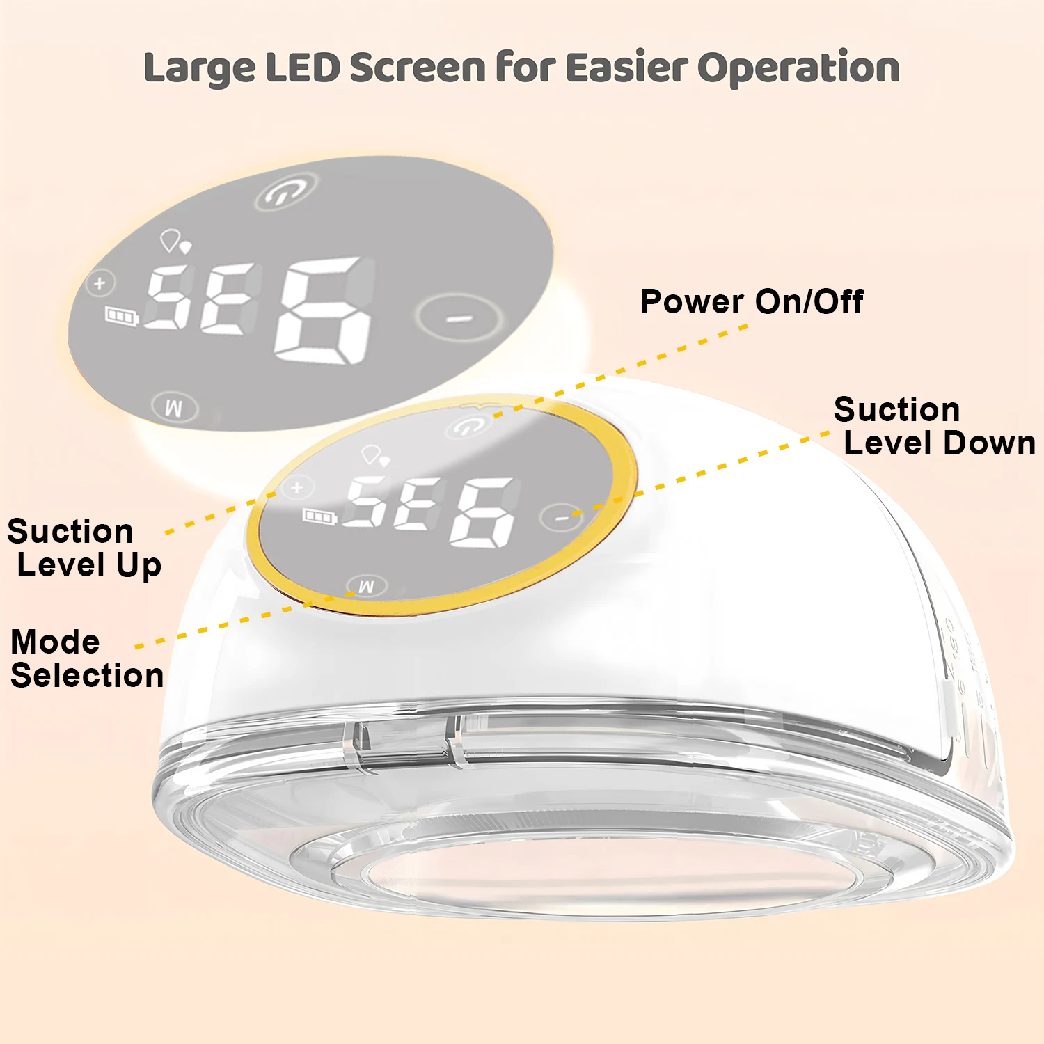 Wearable Electric Breast Pump - Hands-Free 3 Modes & 9 Levels, Lightweight Comfort Milk Collector with LED Display