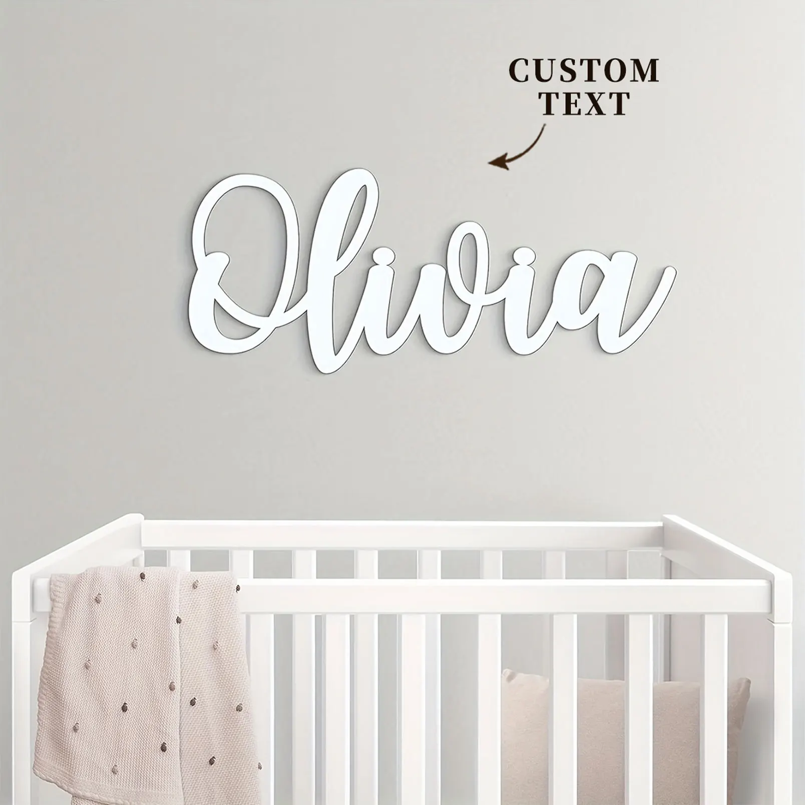 Customized Nordic style single item solid wood name tag Customized wooden signage for studio storefront, coffee shop, maternity