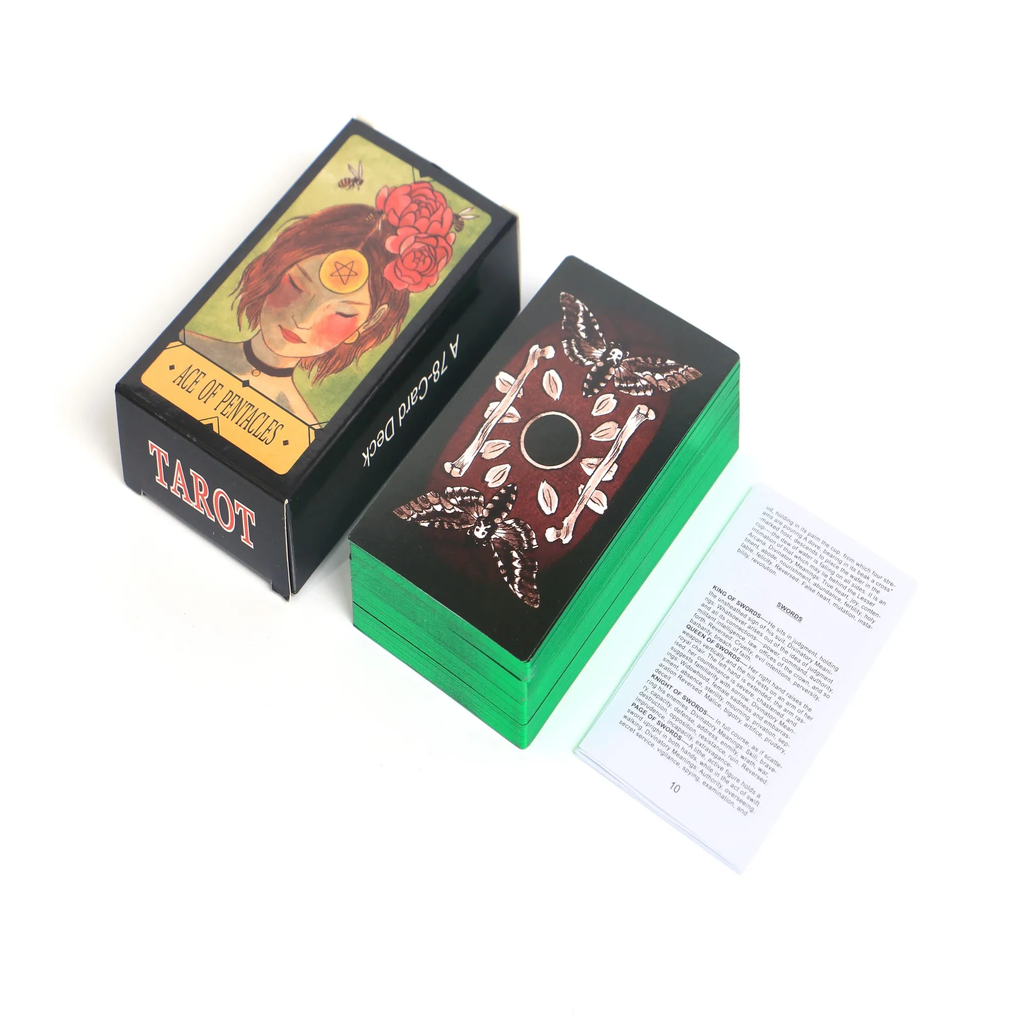 

12x7cm Tarot Deck Divination Fate Ace Of Pentacles Tarot Card Fortune Telling Card Friend Casual Party Entertainment Board Game
