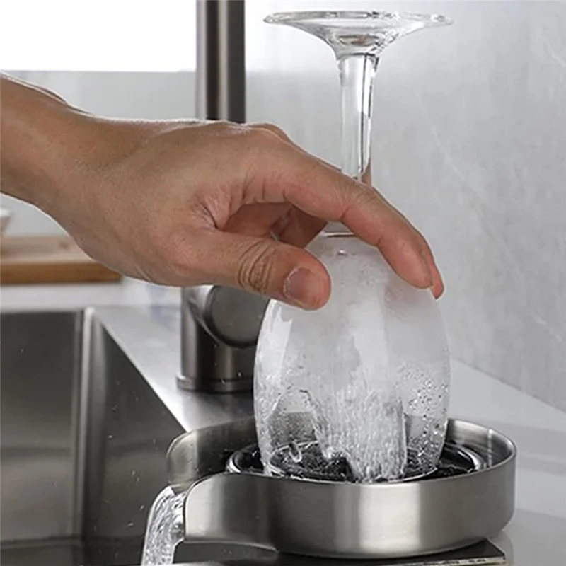 Automatic Glass Rinser Cup Washer for Sink, Sink Glass Rinser, - Sink Cup Rinser, Bottle Washer for Sink, Cup Cleaner