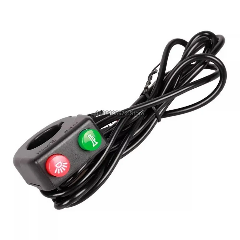 12-80V Frontscheinwerfer mit Hupe für Kugoo Elektroroller LED-Scheinwerfer mit Schalter