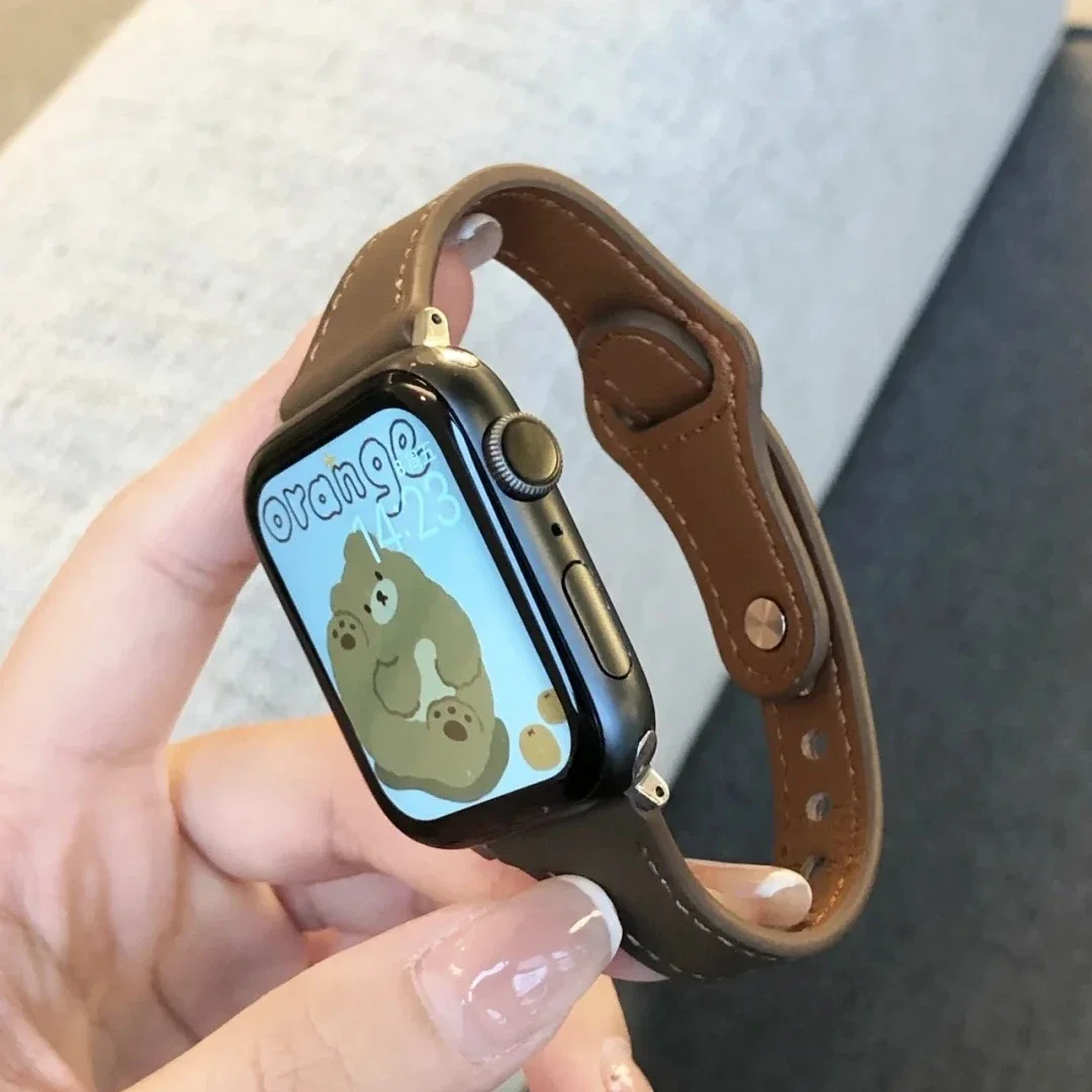 Slim Leather Watch …