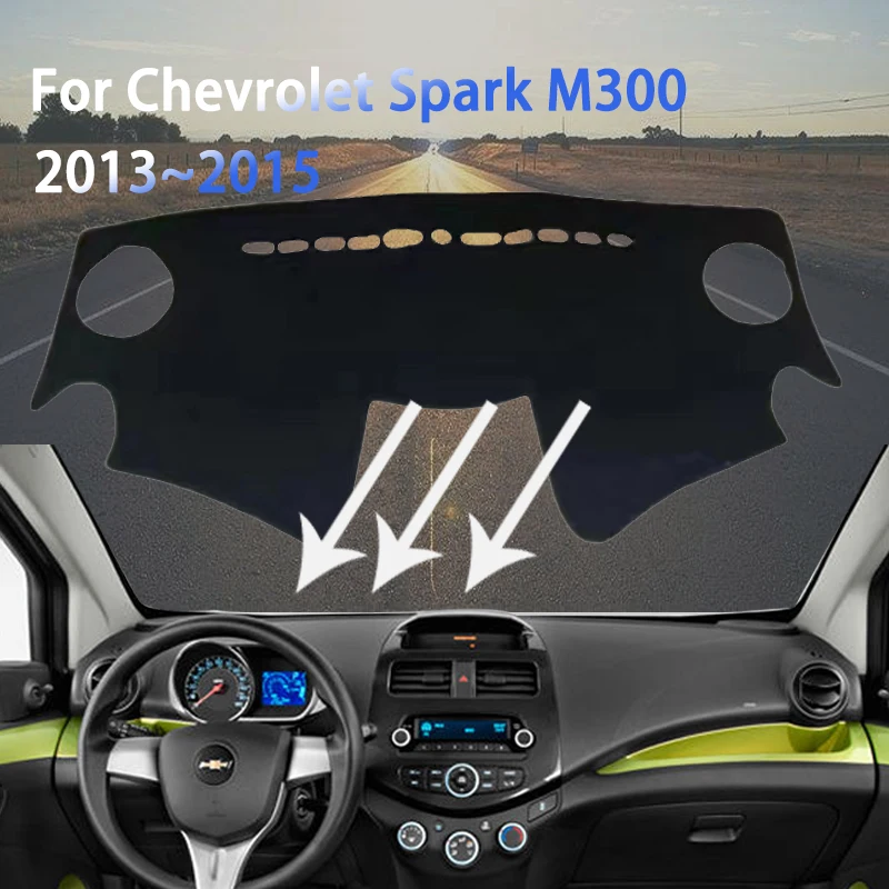 For Chevrolet Spark Beat M300 2013 2014 2015 Daewoo Matiz Creative Dashboard Mat Sunshade Cover Car Anti-dirty Pads Accessories