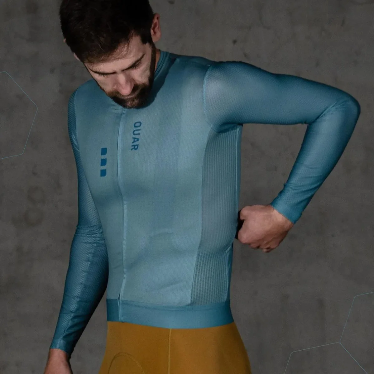 OUAR برو صالح النعناع المغبر والغبار الكرز الهوائية جيرسي طويلة الأكمام للرجال ، ملابس ركوب الدراجات تنفس #2