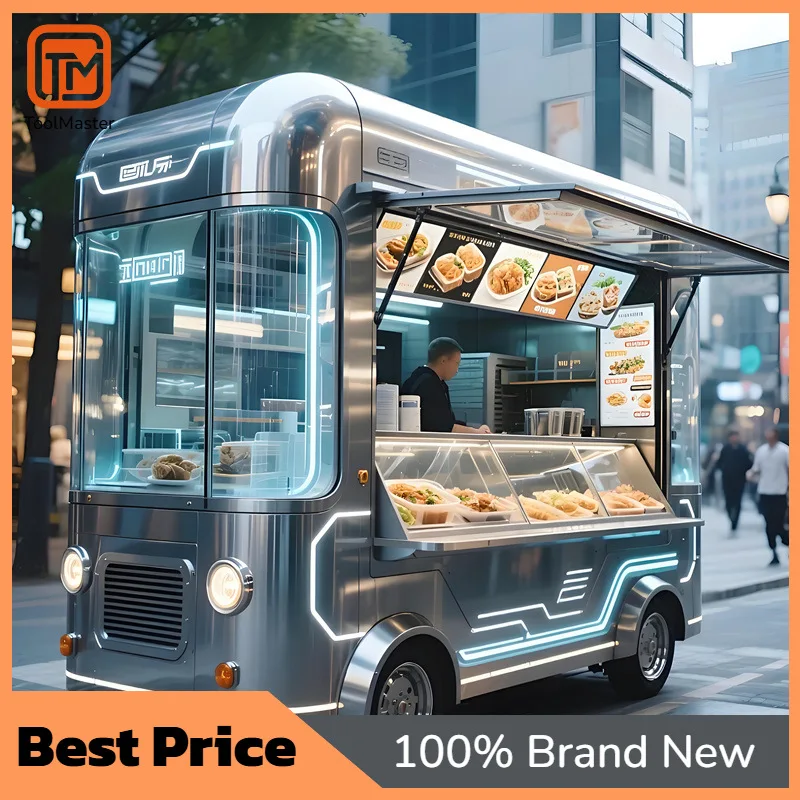 【New Design】Industrial Wind Outdoor Food Cart, Tech Style Dessert Stall For Cross Border Electric Theme Business