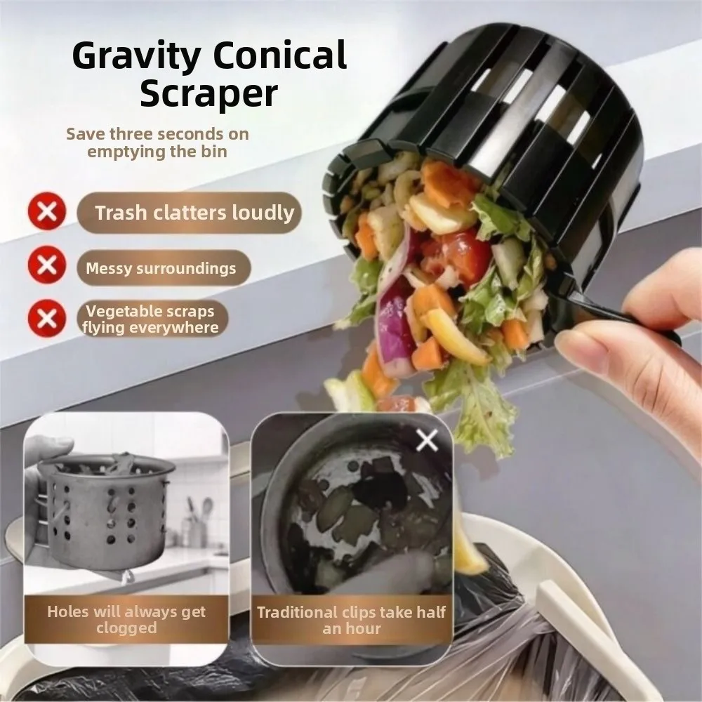 Gravity Scraper Sink Drain Filter Anti Clog Handle Sink Strainer Basket Reusable Residue Filter Drain Filter Basket Washbasin