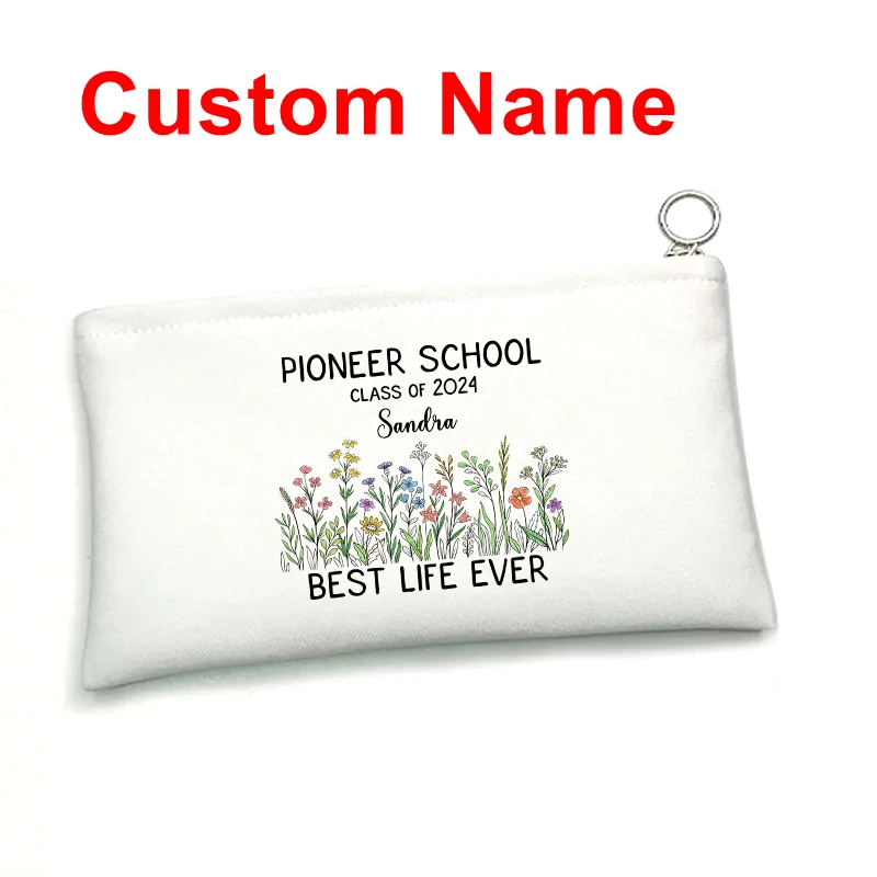 Imagem -02 - Pioneer-school Pencil Bolsa jw Batismo Presente Melhor Vida de Sempre Nome Personalizado Natal Dropshipping jw