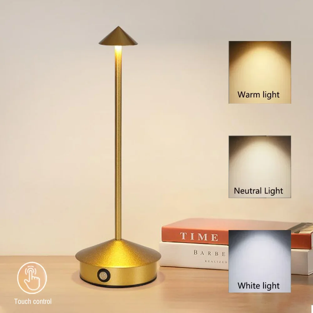 Spire Creative LED Night Light - Touch Charging Multi-Color Dimmable Table Bar Restaurant Decorative Lighting