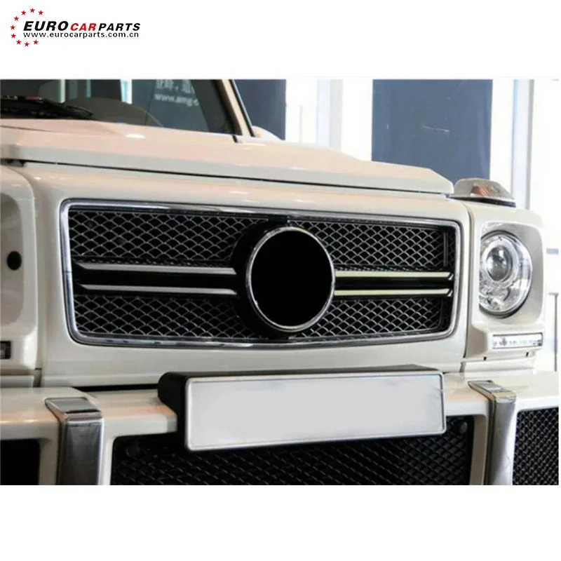 

W463 G65 Style Front Grille ABS Material Car Front Bumper Grille Mesh Cover for G Class W463 G500 G550 Accessories Center Grille