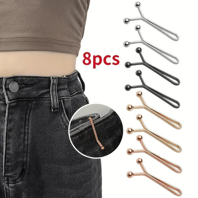 8/4PCS Jeans Skirts Detachable Buckle Accessories Adjustable Sleeve Clip For Pants Waist Tightening Sleeve Reduction Clip