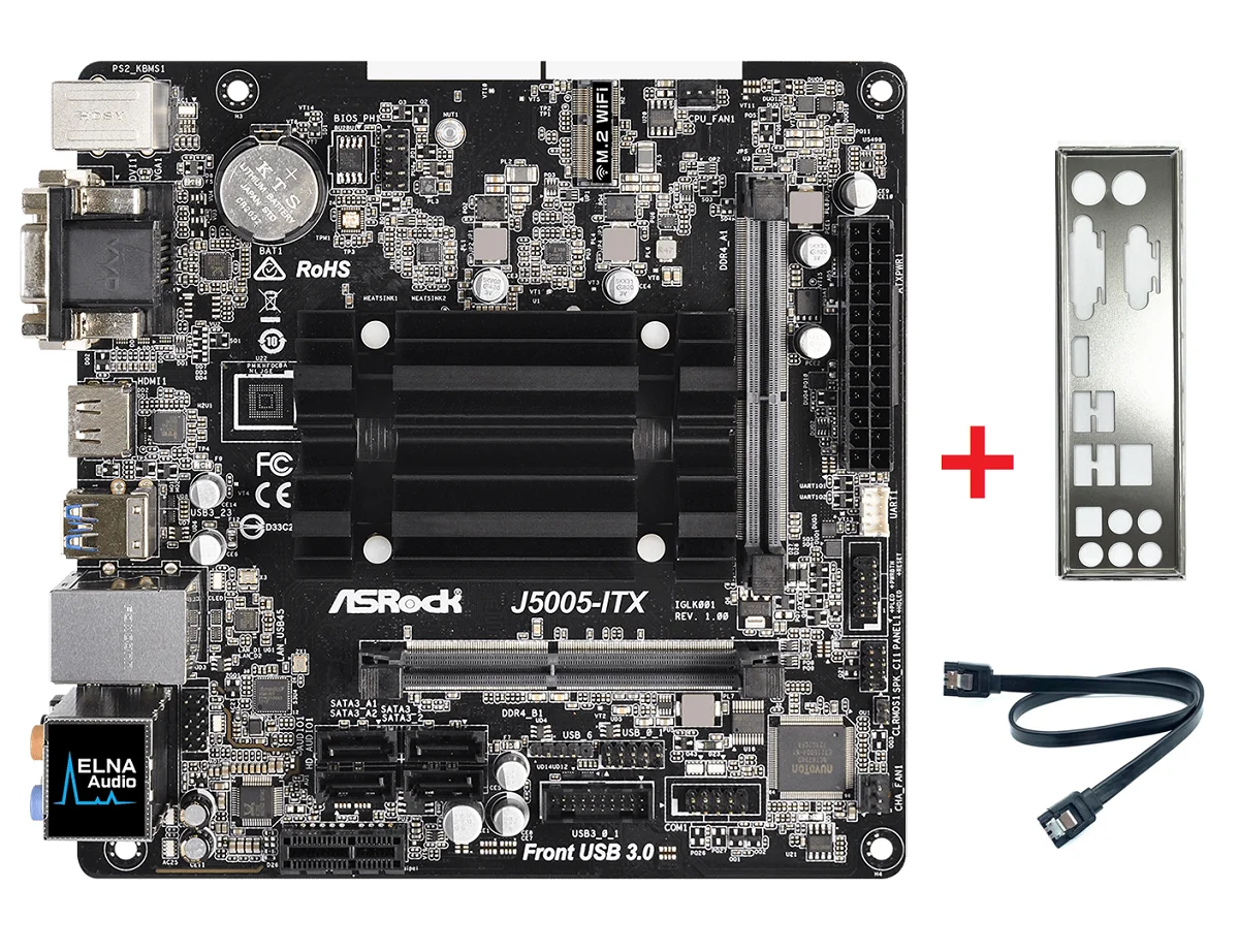 

Refurbished ASRock J5005-ITX onboard Quad-Core CPU ITX Motherboard DDR4 SO-DIMM SATA3 HDMI With I/O Shield