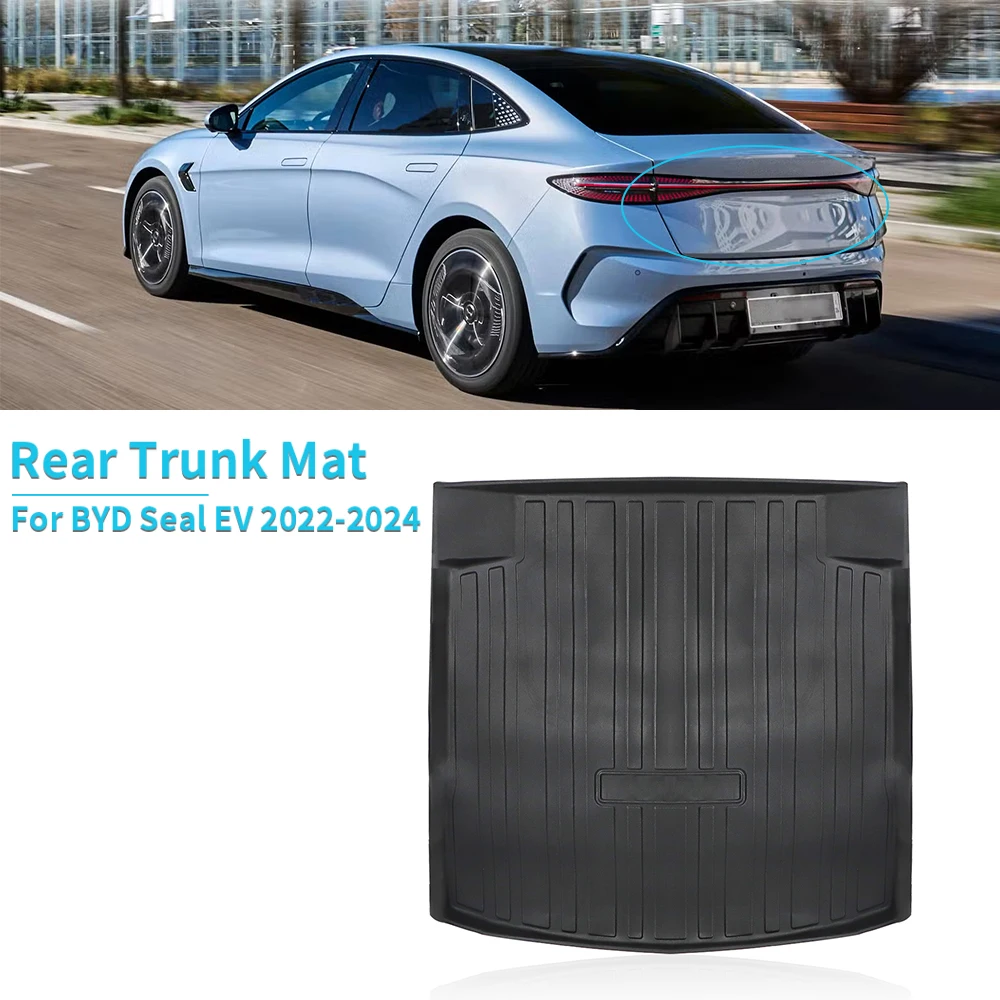 

Car Rear Trunk Tray Cargo Mat Boot Liner Mat Floor Carpet Interior Accessories For BYD Seal Atto 4 EV 2022 2023 2024