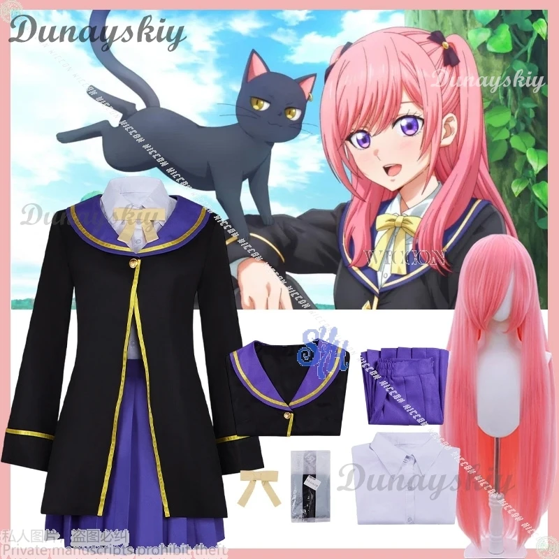 La clase de un gato negro y una bruja Spica Virgo disfraz de Cosplay chica mágica bata mágica JK vestido de Halloween