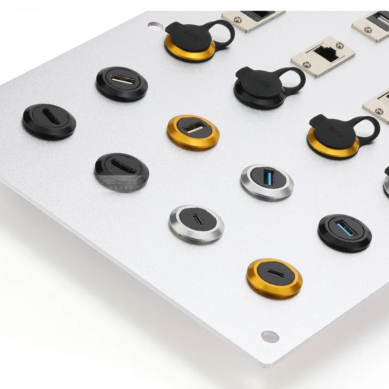 22mm Round Opening USB3.0 Type-C Data Transfer Module, Extension Adapter for Phone PC Network High-Speed