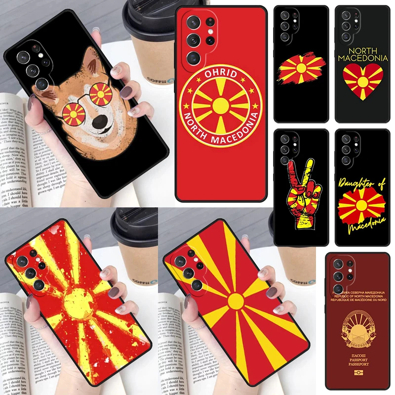 Macedonia Flag Phone Case for Samsung Galaxy S26 Ultra S25 S24 S23 S22 S21 S20 Note10 Plus FE Cover Luxury