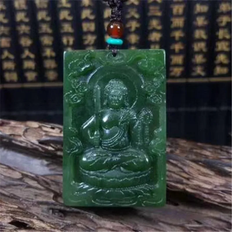 Hetian Jade And Jasper Zodiac Amulet Pendant Year Of Rooster, Featuring Dabunmang King Guardian Deity, Suitable