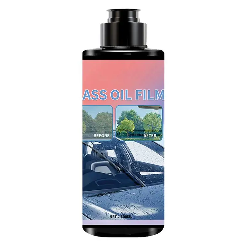 

Car Glass Oil Film Remover 100ml Oil Film Emulsion Glass Cleaner Multifunctional Cleaner Easily Restore Glass Clarity Includes