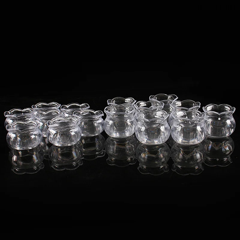 5 قطعة من البلاستيك الشفاف خزان الأسماك نموذج 1/12 دمية محاكاة Furinture الديكور دمى اكسسوارات المنزل