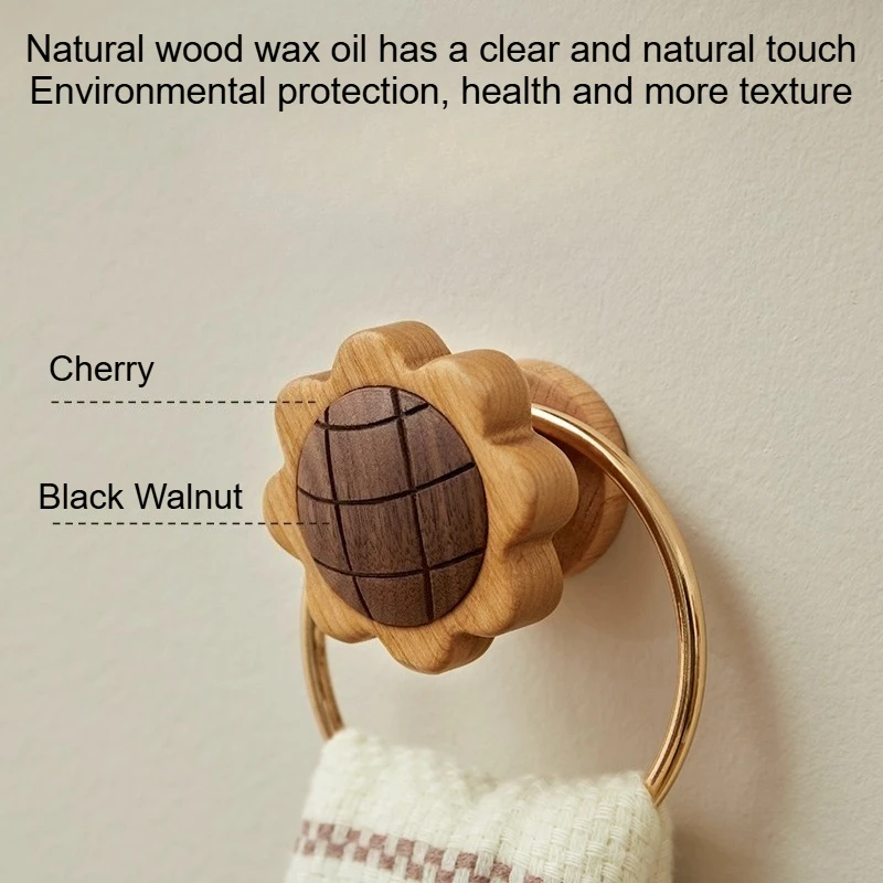 Wooden drawer hook room decoration animal hook wall keychain coat hook