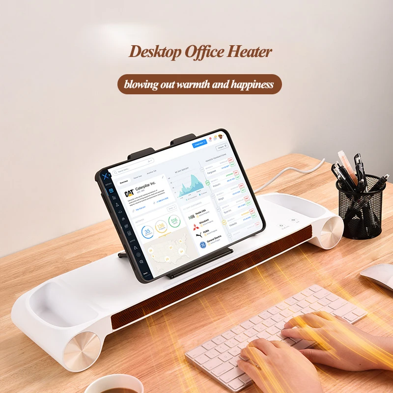 Multifunctional Desktop Heater Home Office Heaters Energy Saving Electric Heater Winter Warmer Machine with USB Port Timed