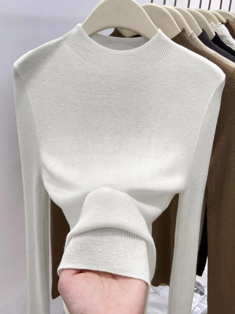 AOSSVIAO Autumn Winter 2026 Women New Turtleneck Sweater Female Slim Fit Warm Pullovers Ladies Solid Color Soft Knitted Tops image 2