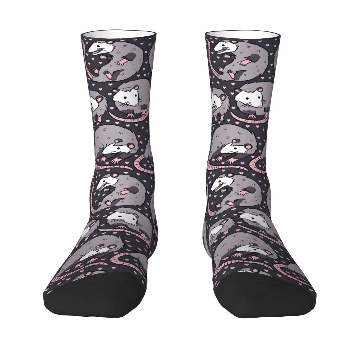 Cute Opossum Pattern Kawaii Socks Gym Cartoon Pattern Socks