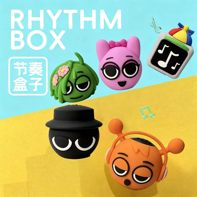 5pcs/Set Hot New Sprunki Sound Cartoon Figures Cute Speaker Soundbox Silicone Doll Mini Desktop Decor Music Game Model Toy Gifts view 2