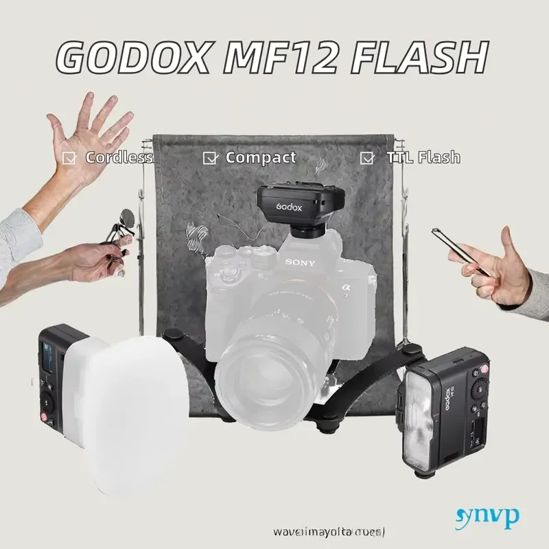 Applicable to Godox MF12-DK1 Wireless Mini Macro Dual Flash Diffuser Dental Photography Close-up of Oral Insects