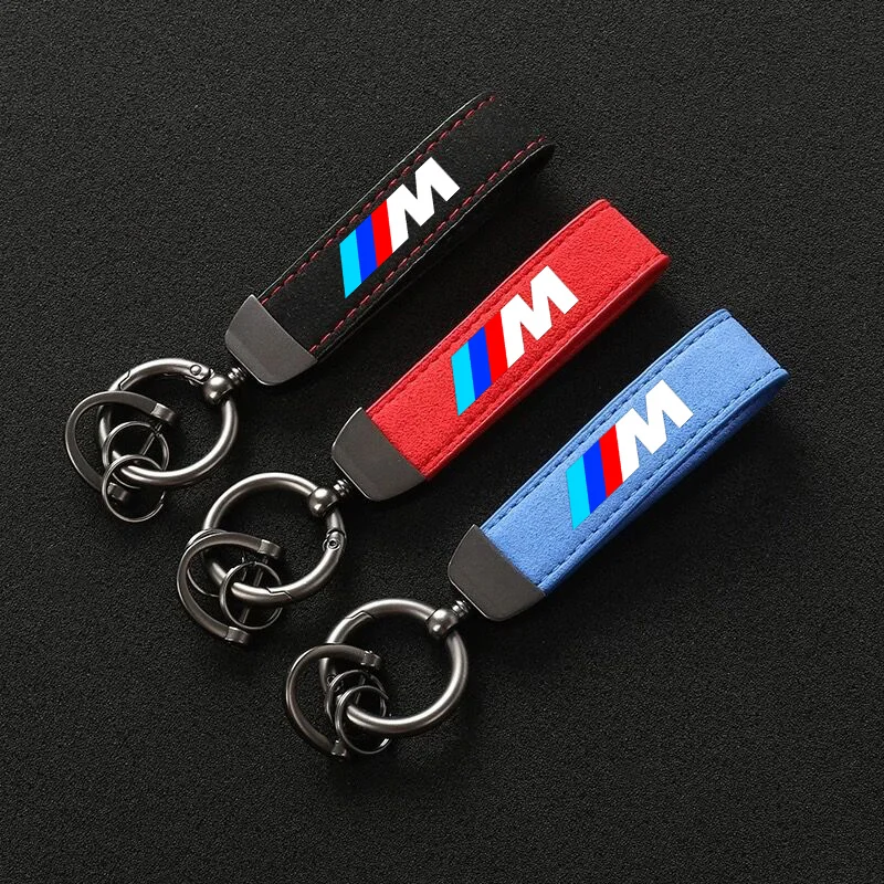 

Car Suede Keychain Leather Key Chain For BMW X1 X2 X3 X5 X4 X6 X7 G30 G20 G32 G11 G12 F40 F30 F20 F10 F34 F07 Auto Sticker