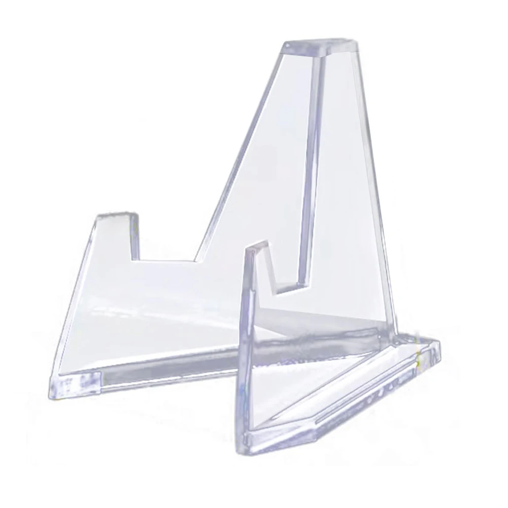 

2.36 Inches Tall Mini Clear Acrylic Easel Stands Coin Display Easel, 12 Packs