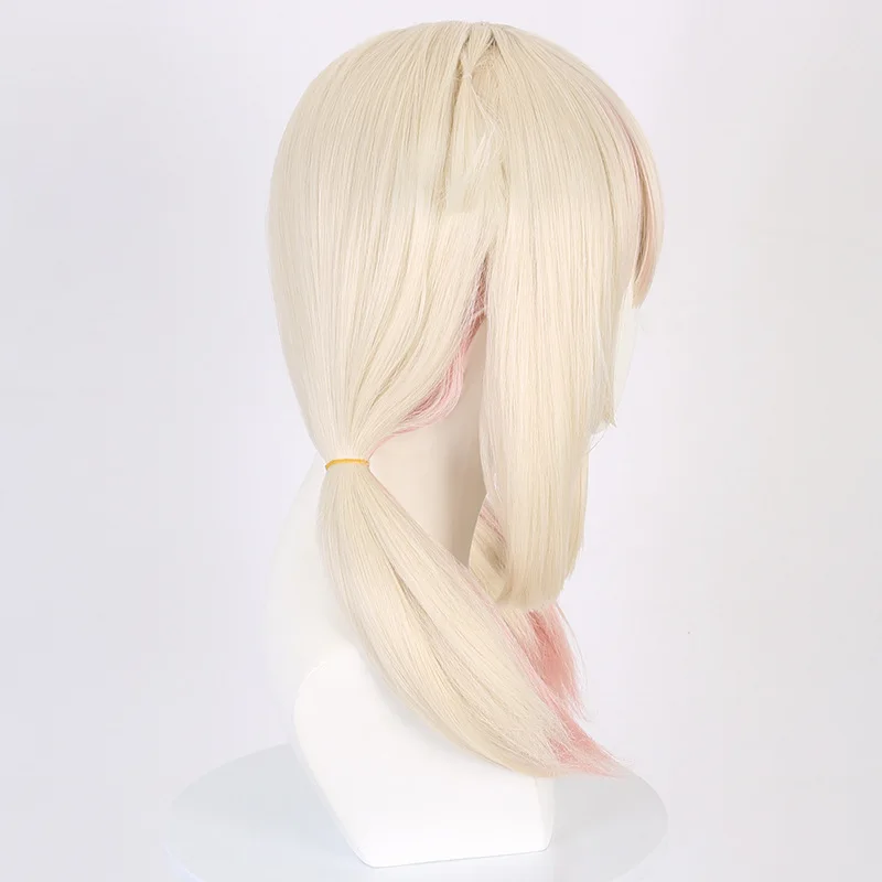 جينشين إمباكت كلي شعر مستعار كوسبلاي وردي فاتح متدرج نمط حريري غير لامع مظهر ساحرة صغيرة