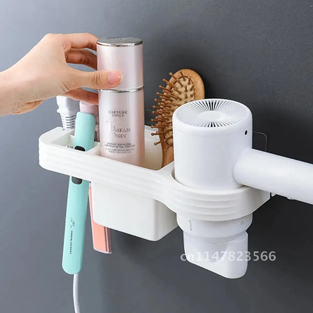 

Holder Storage Box Hair Dryer Curling Iron Shelf For Bathroom Organizer Storage Rack Bathroom Accessories Set Home