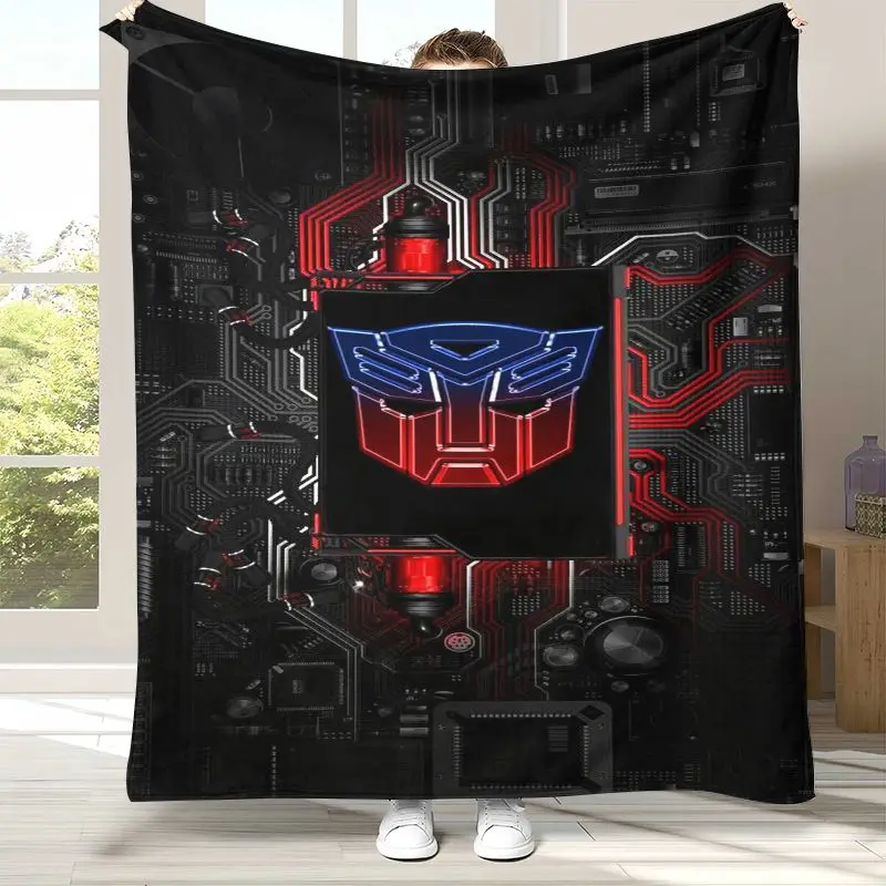 Vintage Autobots Transformers Optimus Prime Flannel Throw Blanket,Cozy Warm Blanket for Bed,Sofa,Living Room,Camping,Home Decor