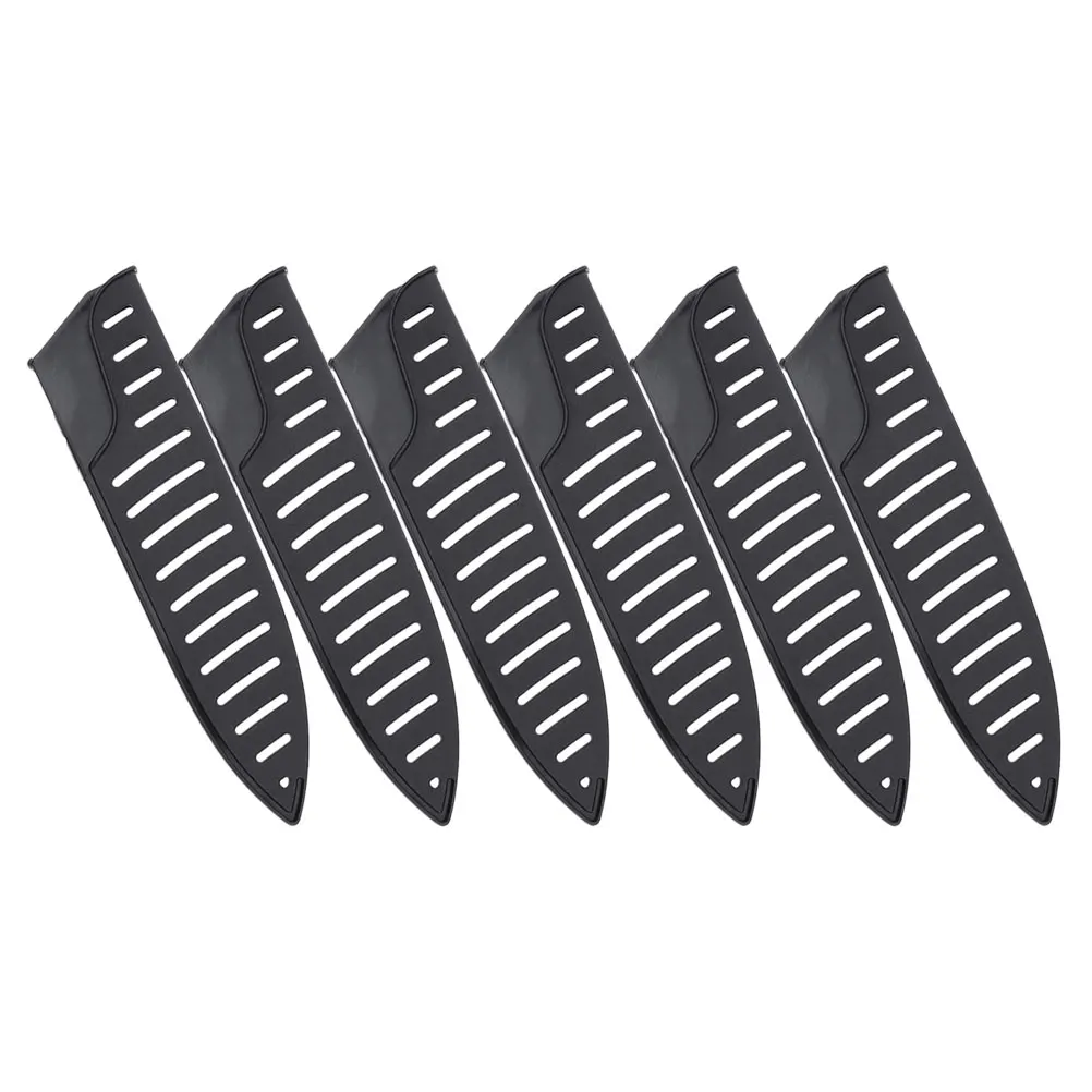 

6pcs 3 Pieces Knife Cover PP Material Practical Protection Chef Knives Kitchen Accessories Black Color