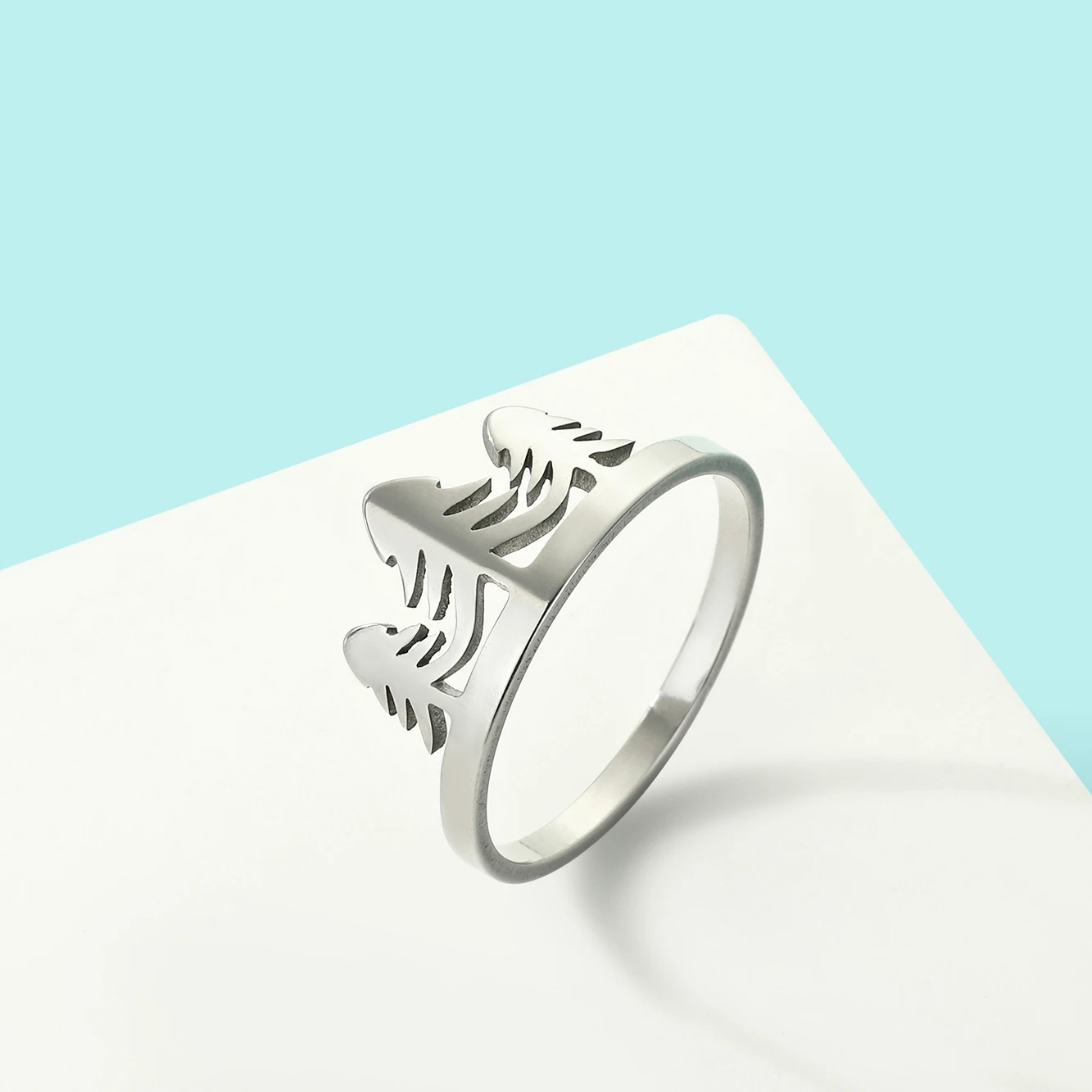 Todorova Viking Stainless Steel Dainty Forest  Tree Ring For Women Men Mountain Nature  Jewelry Birthday Party Anniversary Gift