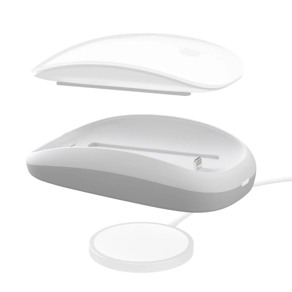 Mouse Optimized Base for Apple Magic Mouse 2 Charging Base Ergonomic Wireless Charging Pad Height Optimization for Tactile Feel