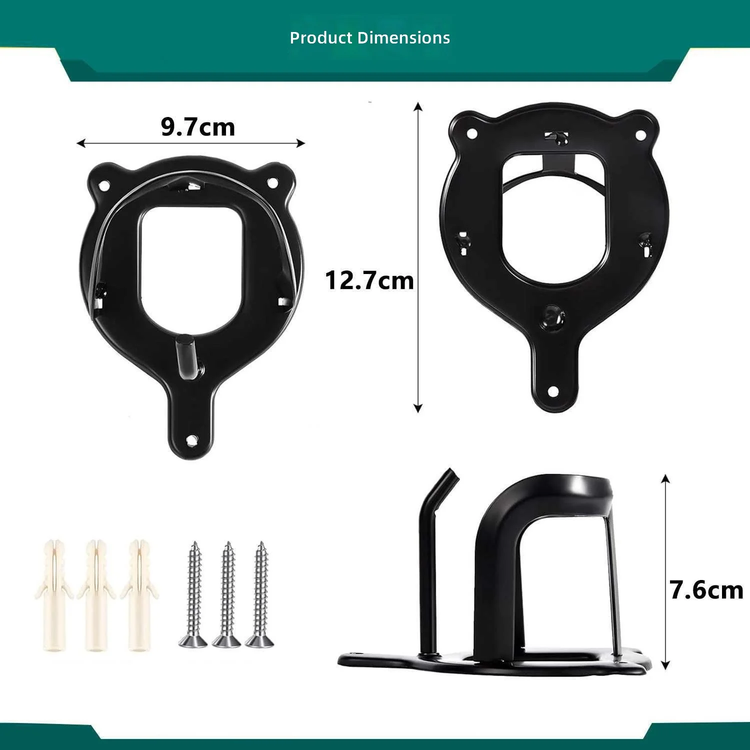 Iron Horse Tack Hook, Bridle Halter Reins Bit Hanger, Metal Stable Organizer with Screws, Equestrian Equipment Storage Rack
