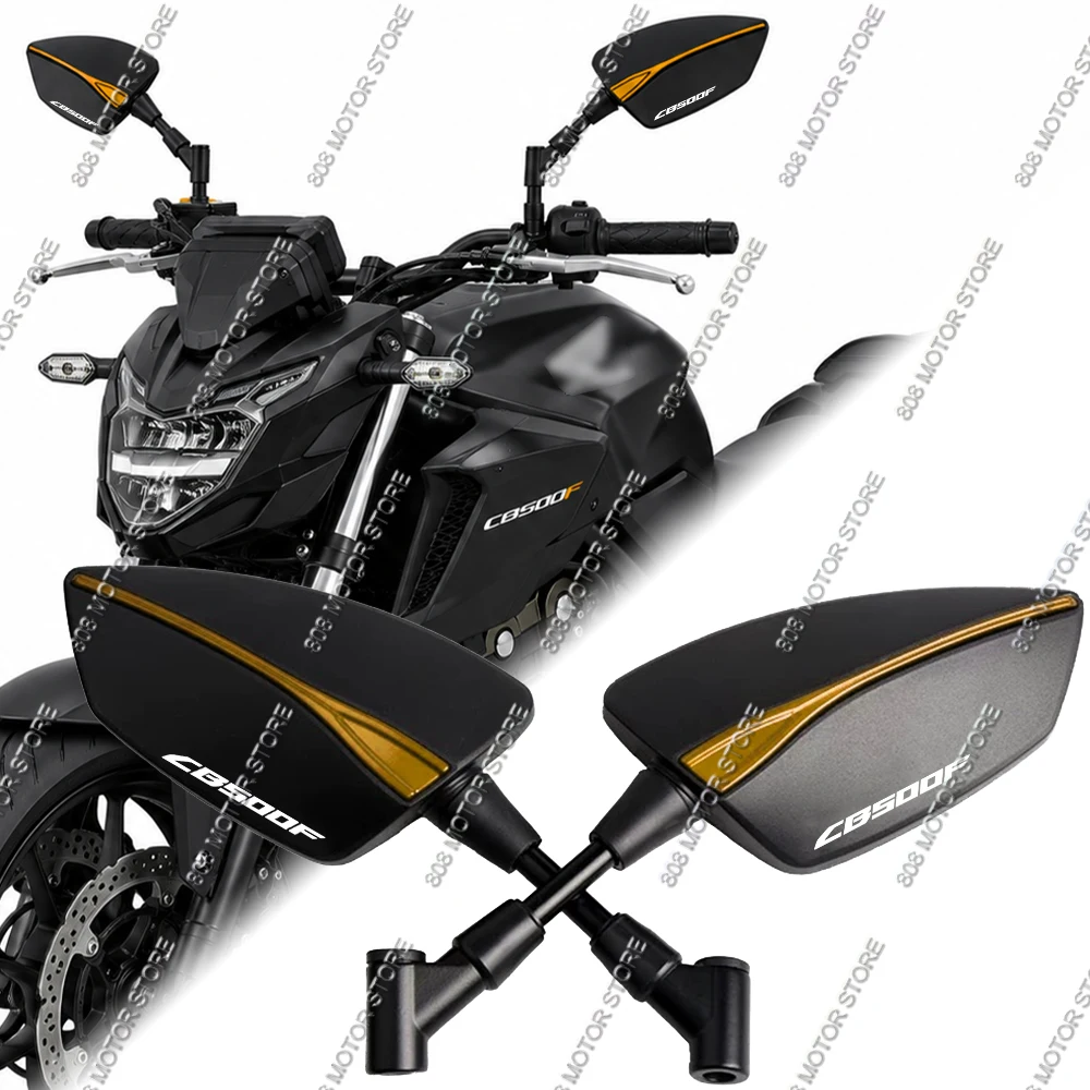 

For CB500F CB500f cb500f Universal CNC Aluminum Tomahawk Rearview Mirrors 8mm 10mm Motorcycle Side Mirrors