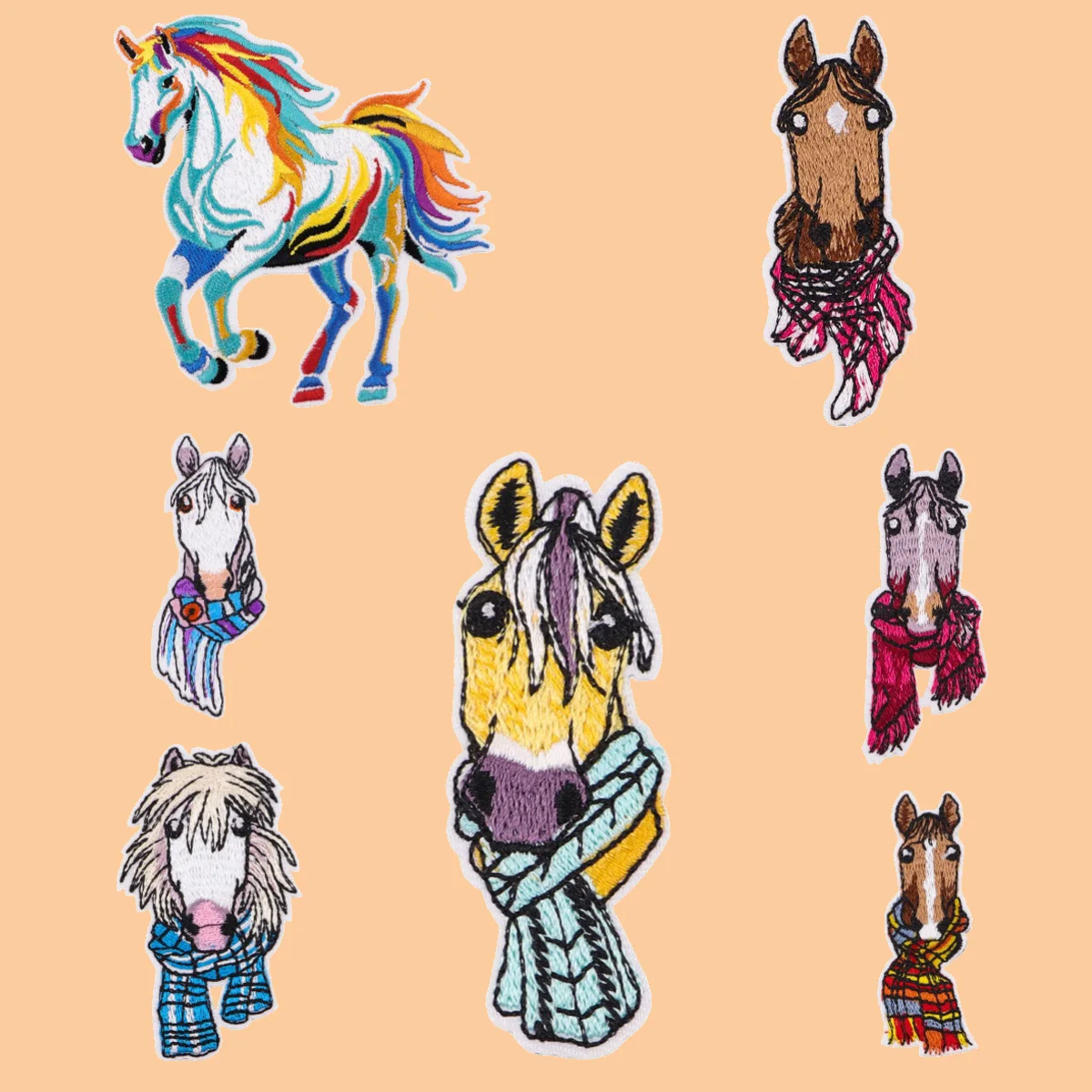 

Нашивки с вышивкой «Крутая лошадь», термоаппликации для одежды, термоклеевые нашивки для курток, нашивки-стикеры для пришивания, аксессуары, подарки