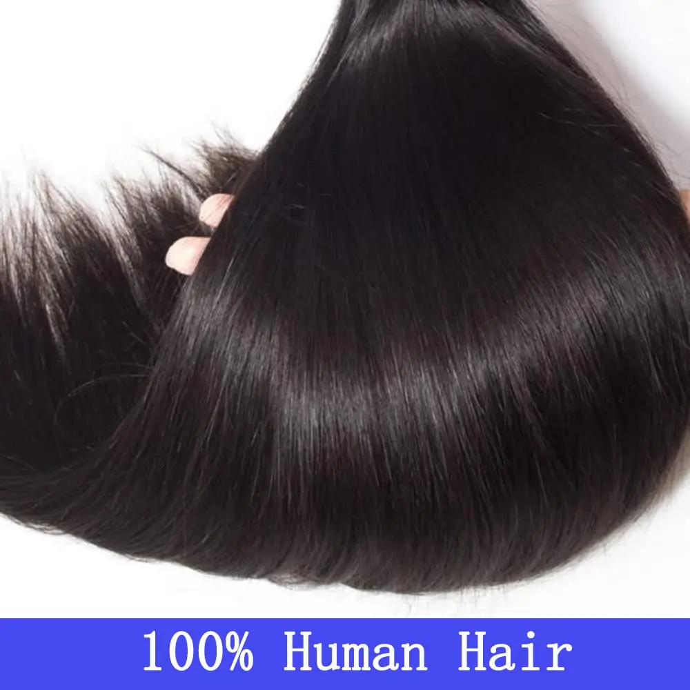 Brazilian Virgin Straight Hair 2/3/4 Bundles (18 20 22 24 Inch) 10A Brazilian Straight Hair Bundles 100% Unprocessed Virgin Hair