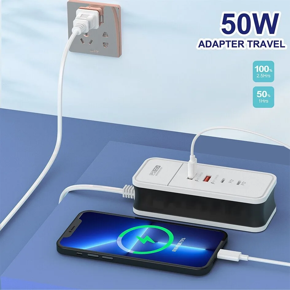 4 Ports USB Type C Charger Fast Charging Quick Charger 3.0 Wall Charger Mobile Phone Adapter For iPhone Xiaomi Samsung Huawei