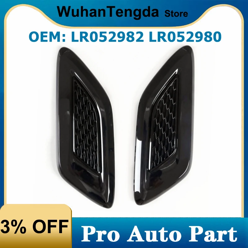 

LR052982 LR052980 1Pair for Land Rover Range Rover Sport 2014-2019 Front Hood Vent Black Mesh Mesh Trim Cover