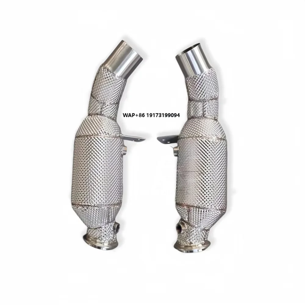 

Sport Downpipe Exhaust for Giulia Quadrifoglio 2.9T 2017-2019 Exhaust Pipes Catalytic Converter with Heat Shield