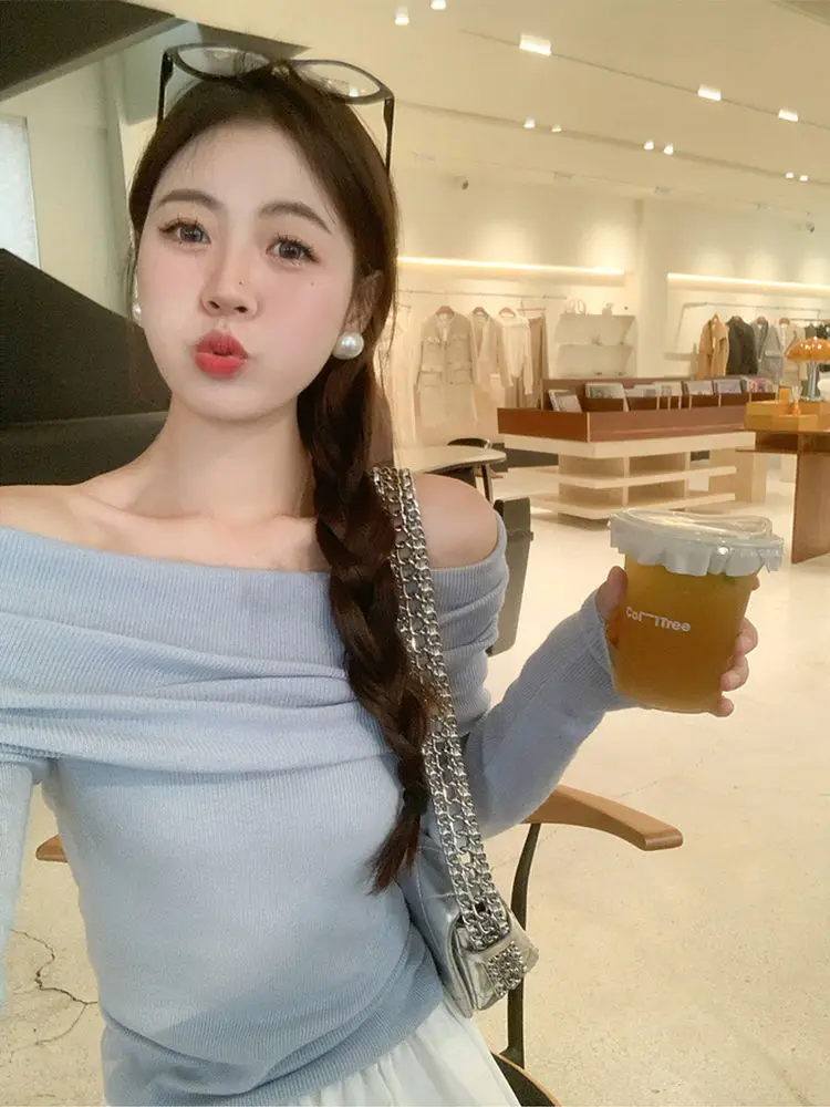 

Sweaters Jumpers Pullovers Women Coffee Effortless Layering Piece Gathered Femme Restaurant Dinner Date Night Romance Elegant BF