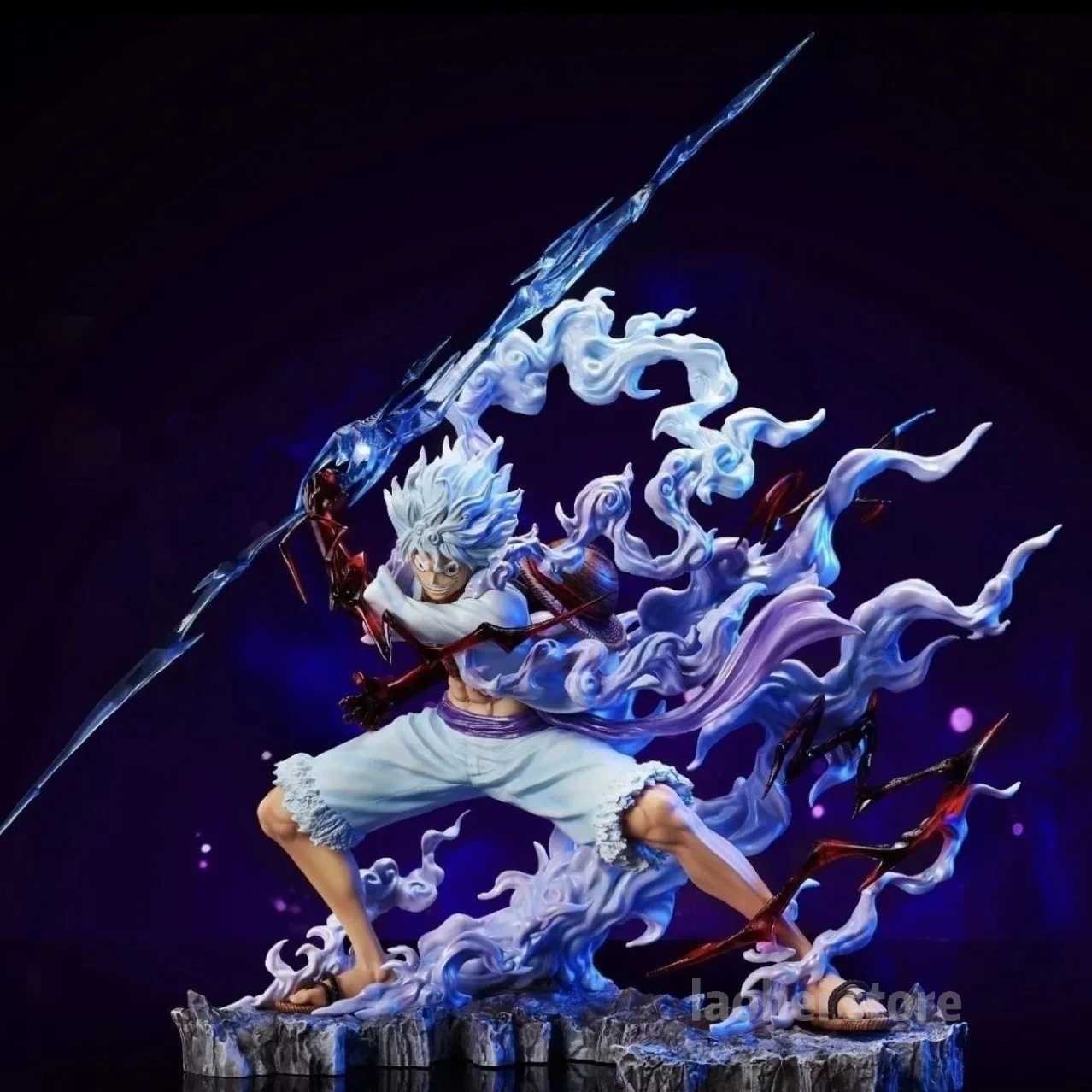 

25 см цельная фигурка Raiden Five Gear Nica Lightning Luffy, модель статуи, кукла, коллекция игрушек, украшение, модель, игрушка в подарок