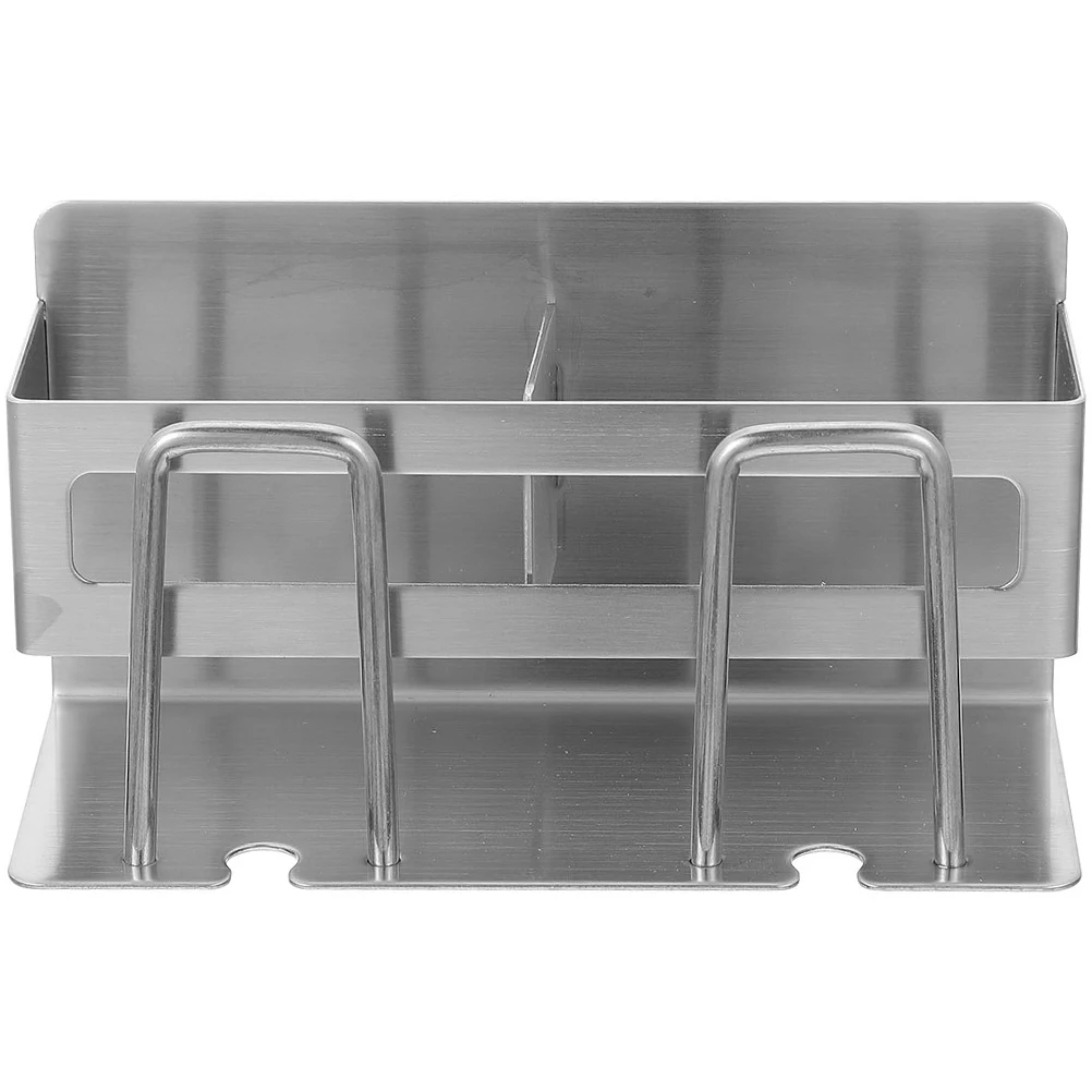 

Wall Mounted Stainless Steel Toothbrush Holder with Drainage Holes for Efficient Drying Holds Toothbrush Toothpaste and Cups