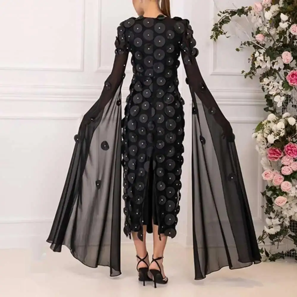 Evening Dress Floor Length Luxury Birthday Full Sleeves Summer Elegant Wedding Party Gowns For Women Arab 2024