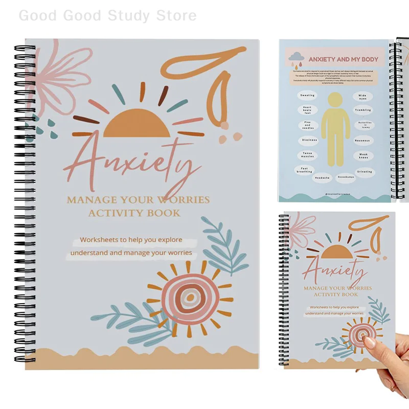 Anxiety Management Workbook For Adults, Spiral-Bound Relax Journal, Mindfulness And Anxiety Reduction, Anxiety Relief Workbook