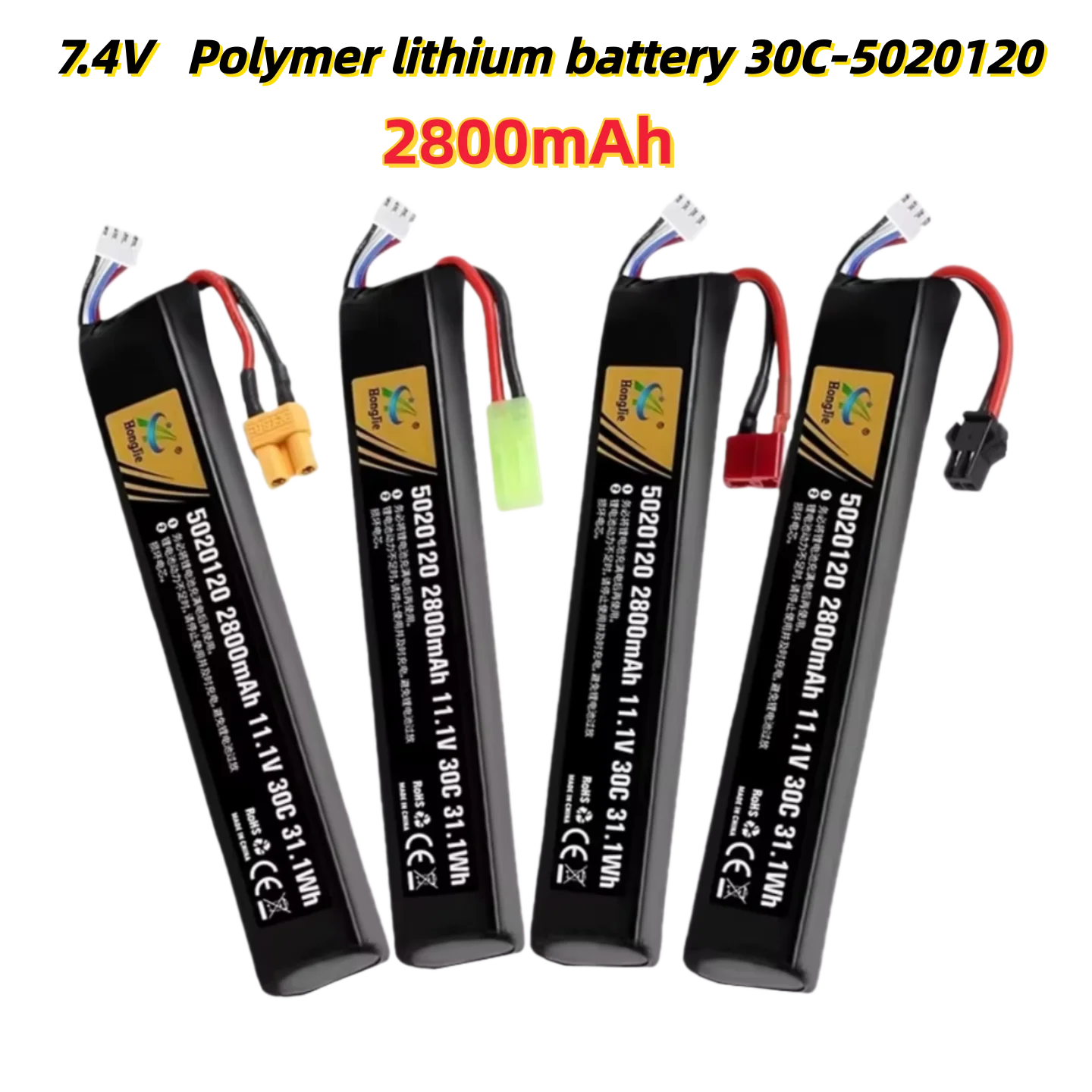 

Original RC Water Gun Airsoft LiPo battery 11.1V 3S 2800mAh 30C 5020120 For Airsoft BB Air Pistol Electric Toys Guns Parts