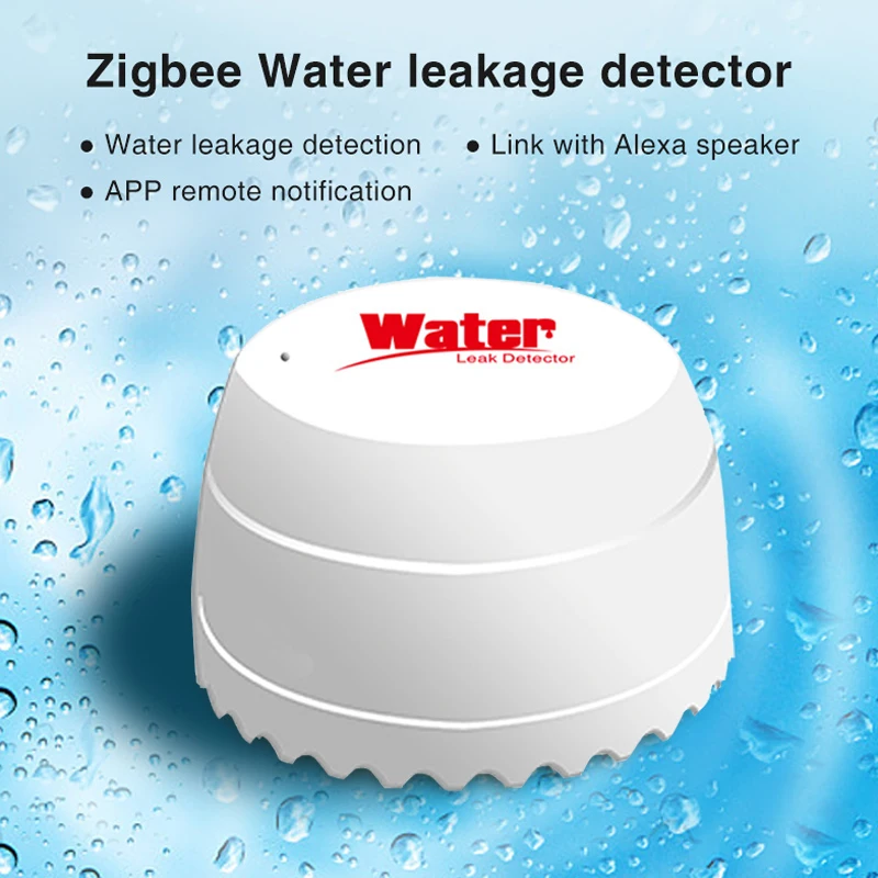 Tuya Zigbee – capteur de fuite d\'eau, Protection, détecteur d\'inondation, alarme de sécurité pour maison intelligente, Compatible avec l\'application